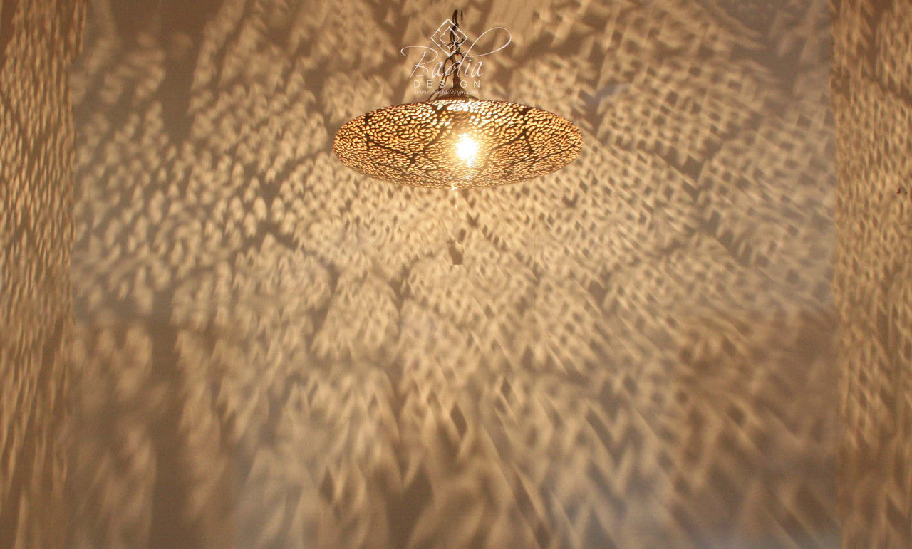 Saucer Shaped Brass Lantern