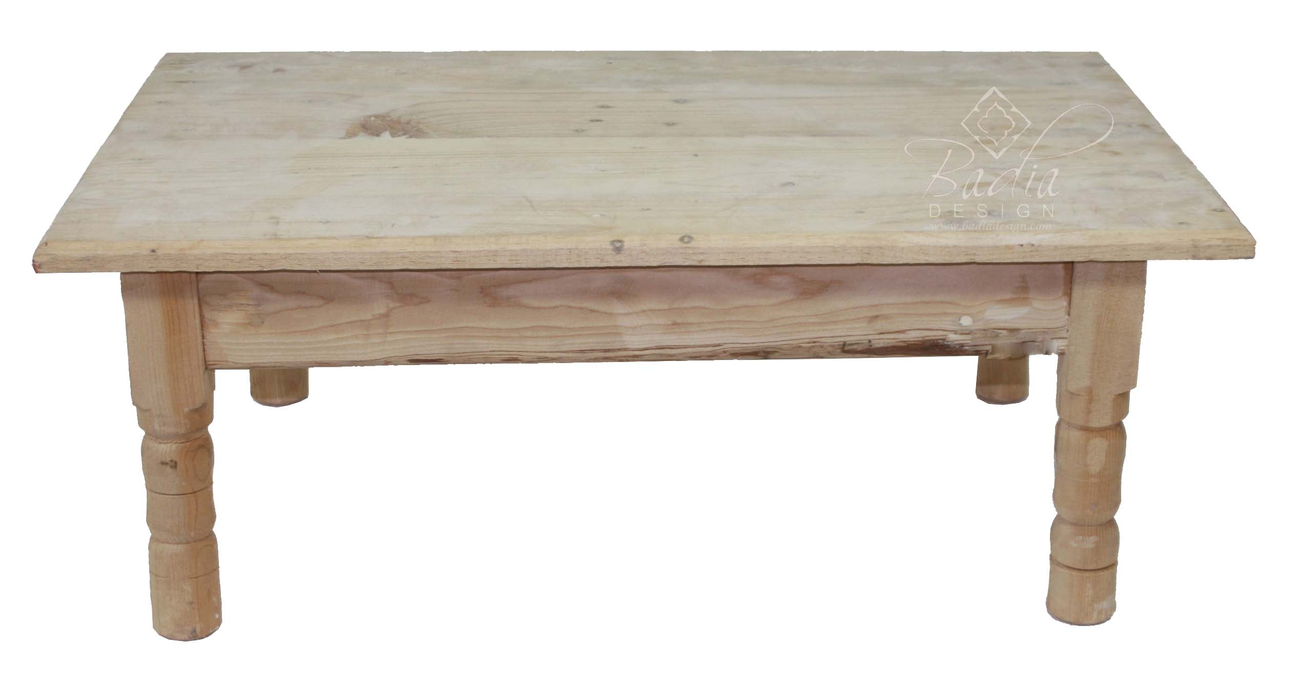 Moroccan Unstained Rectangular Cedar Table