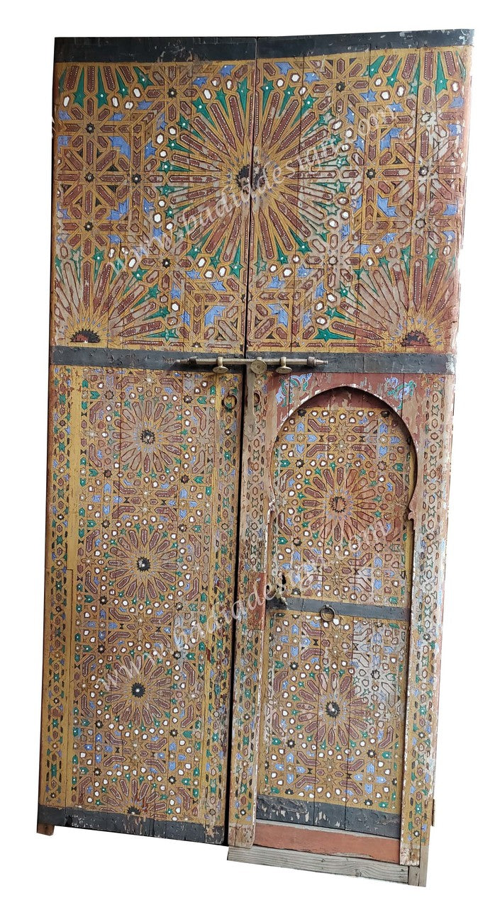 Vintage Hand Painted Double Wide Door