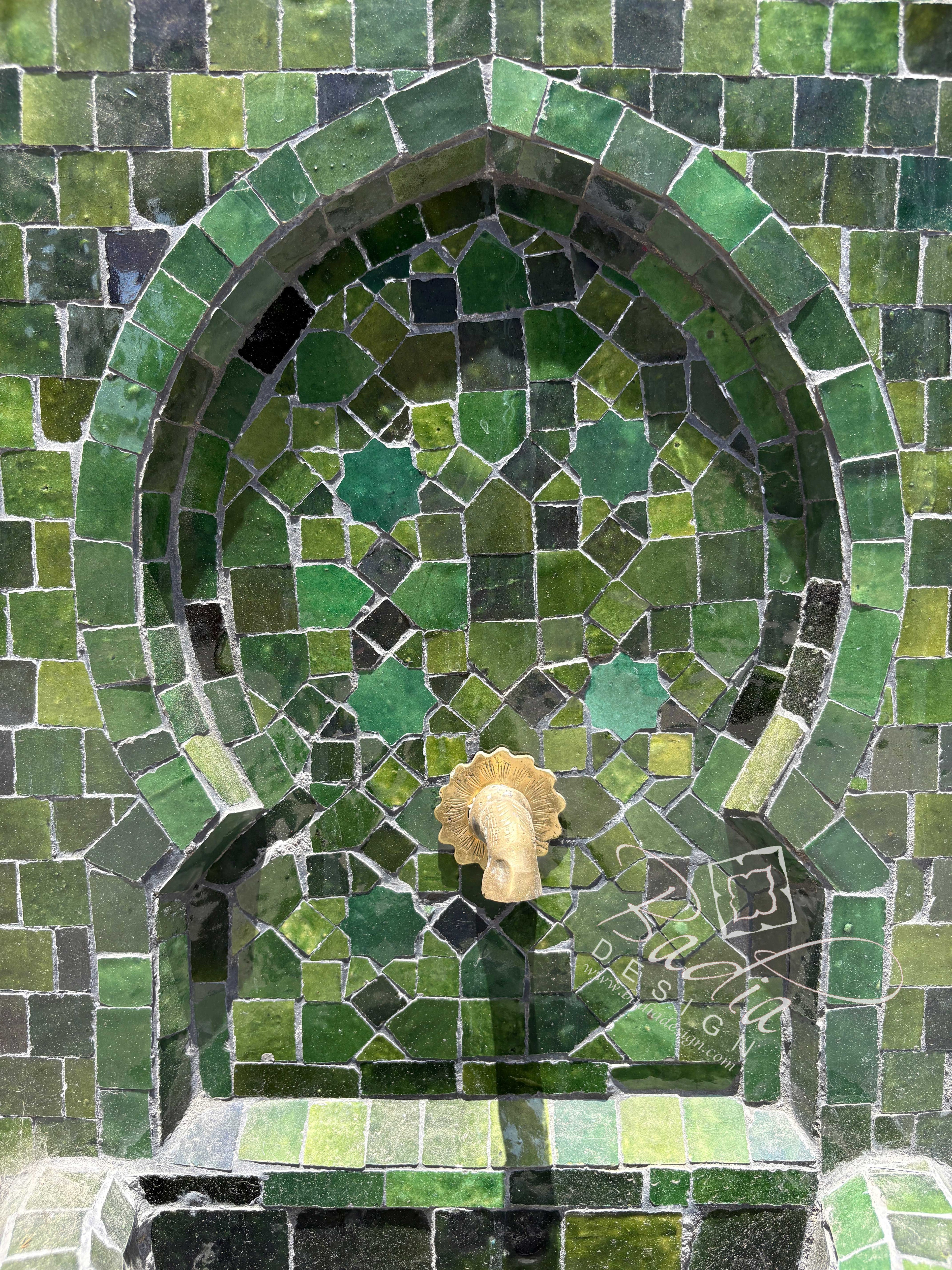 Small Green Tile Water Fountain