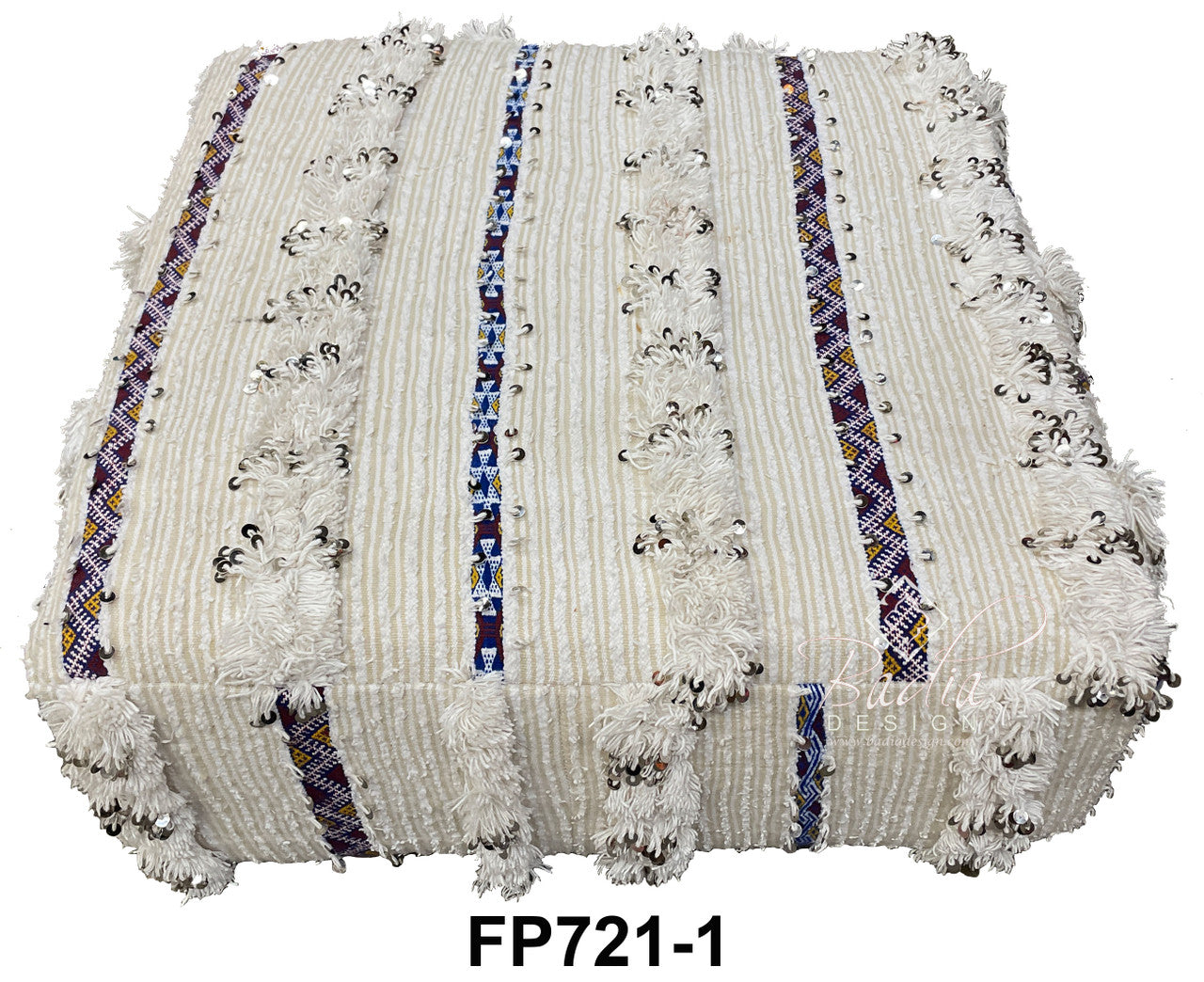 Square Wedding Sequence Ottoman