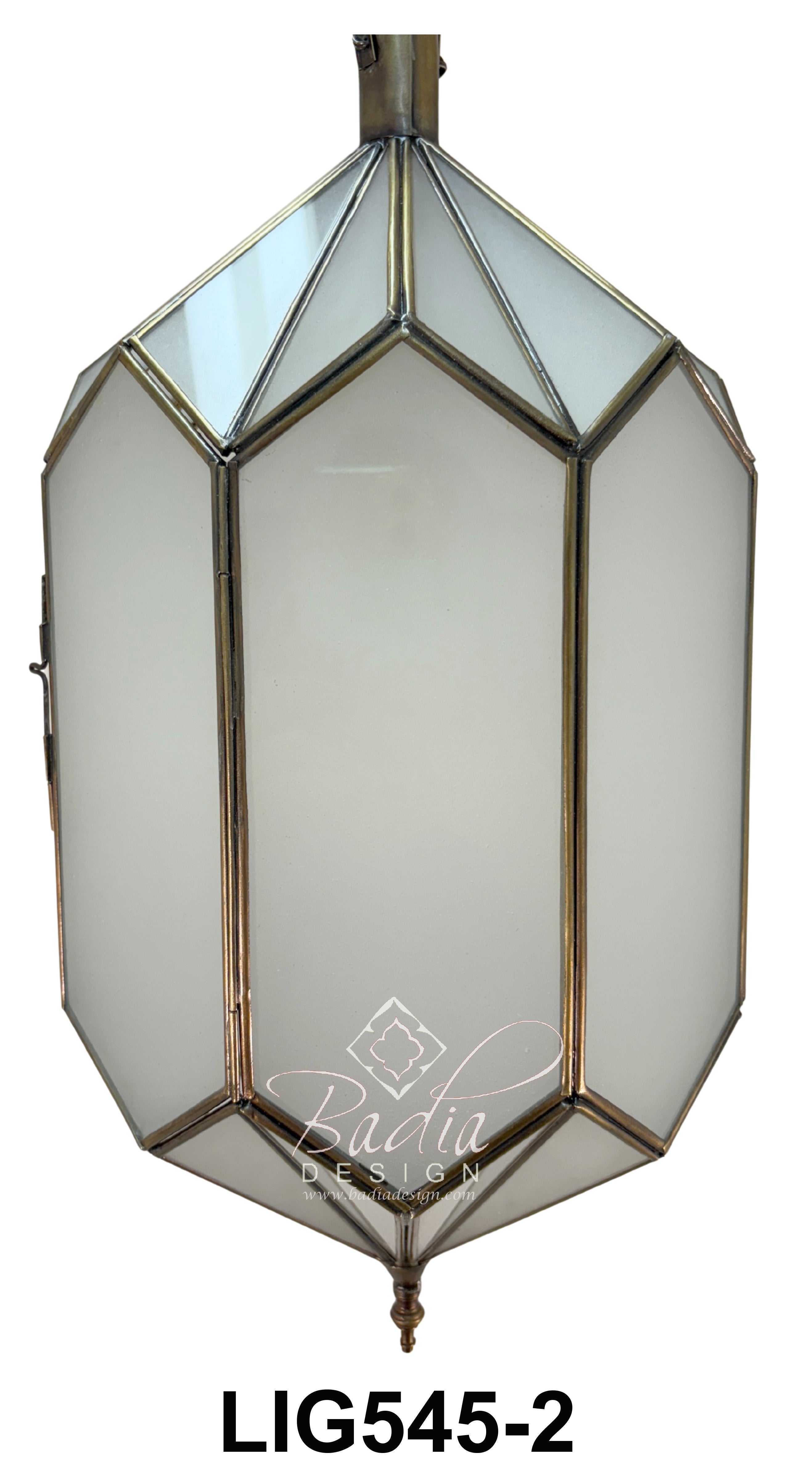 White Glass Prism Pendant Light Fixture