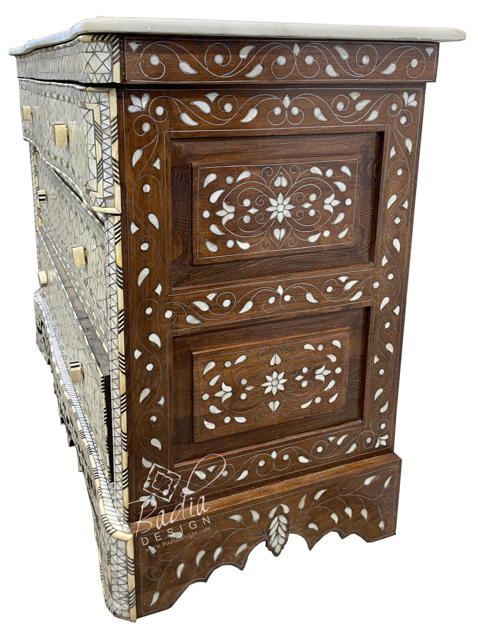 Mother of Pearl Dresser with Three Drawers