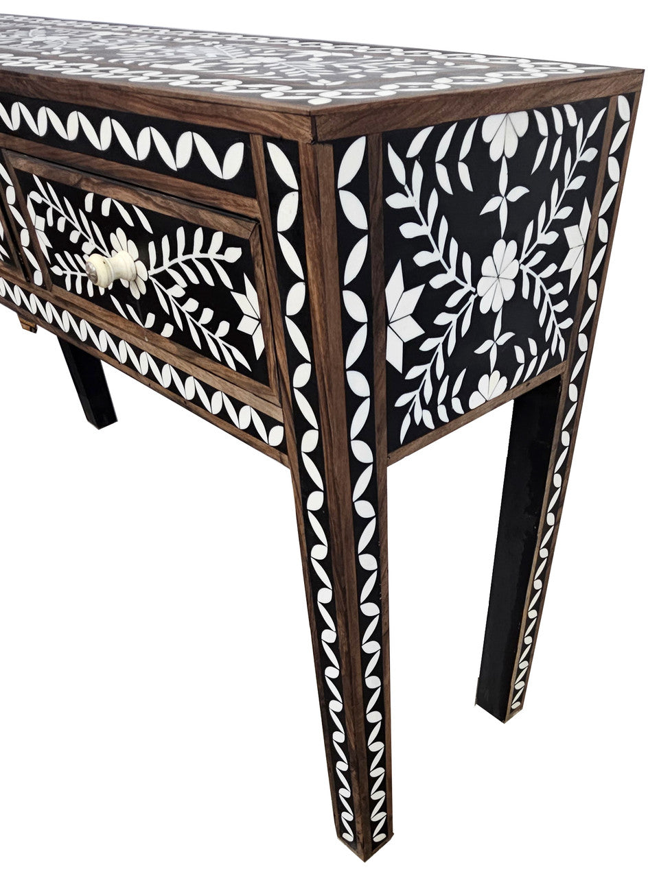 Wooden Cedar Cabinet with White Inlay