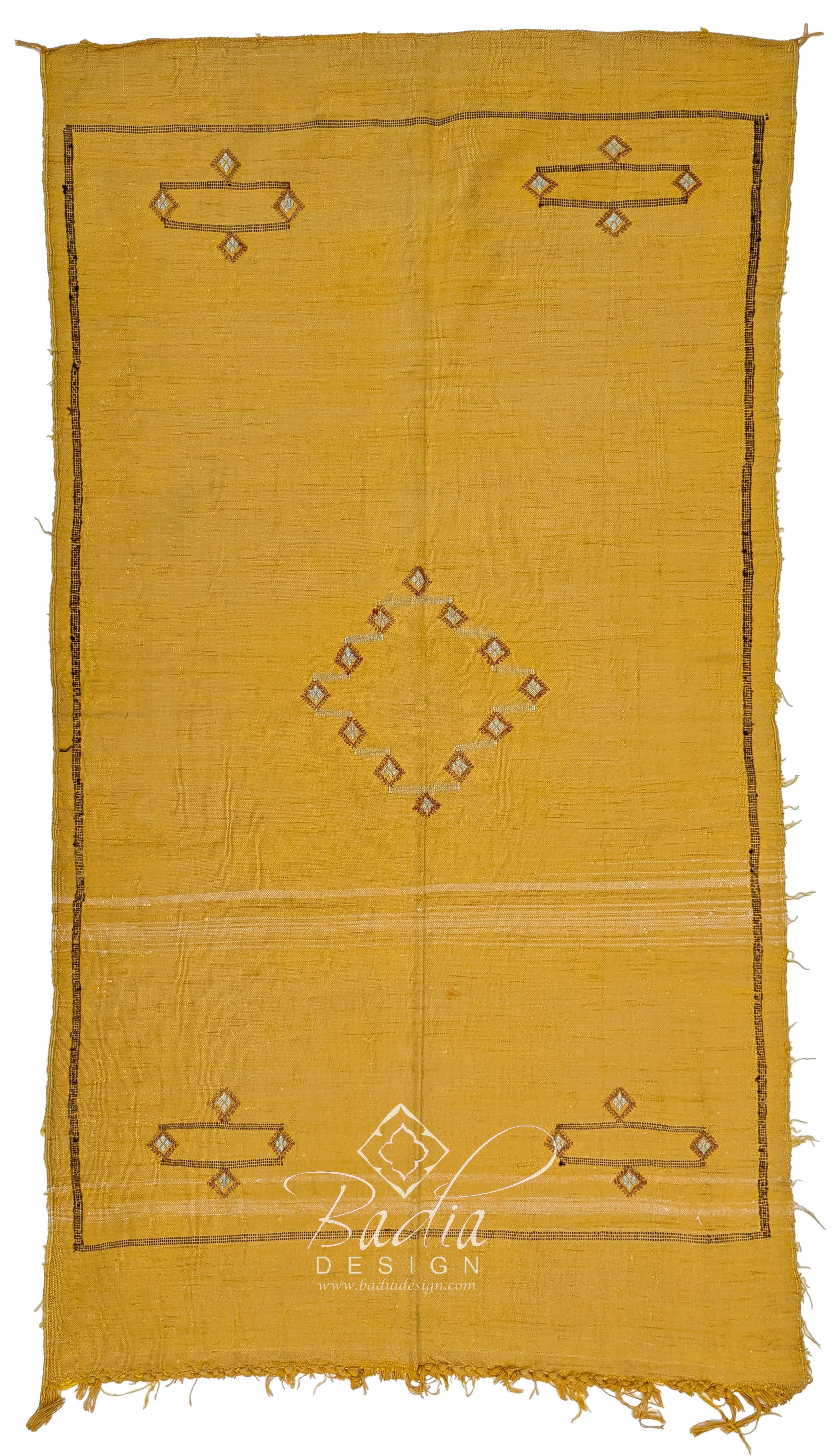 Yellow Cactus Silk Rug