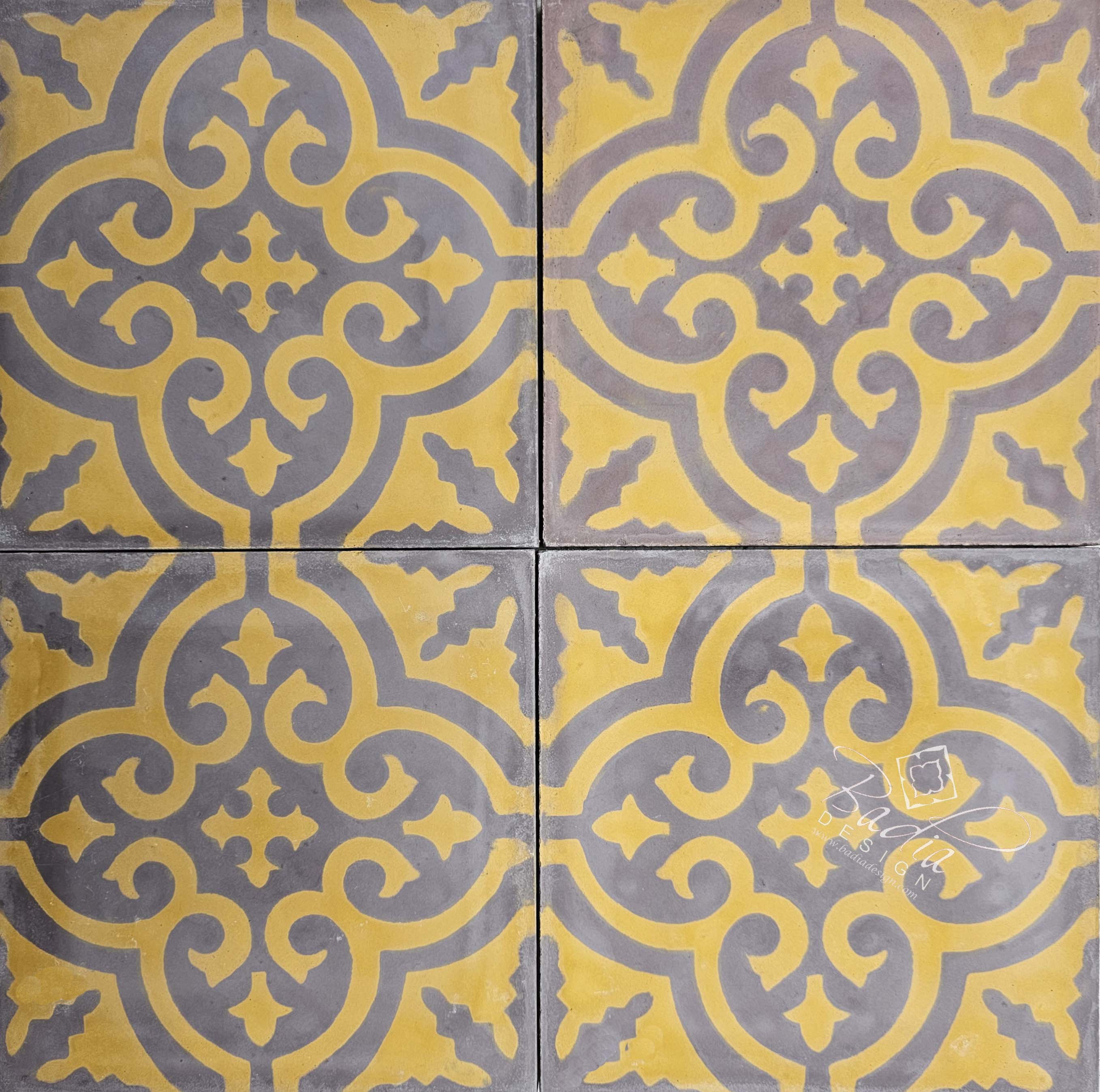 Yellow Cement Floor Tile - CT139