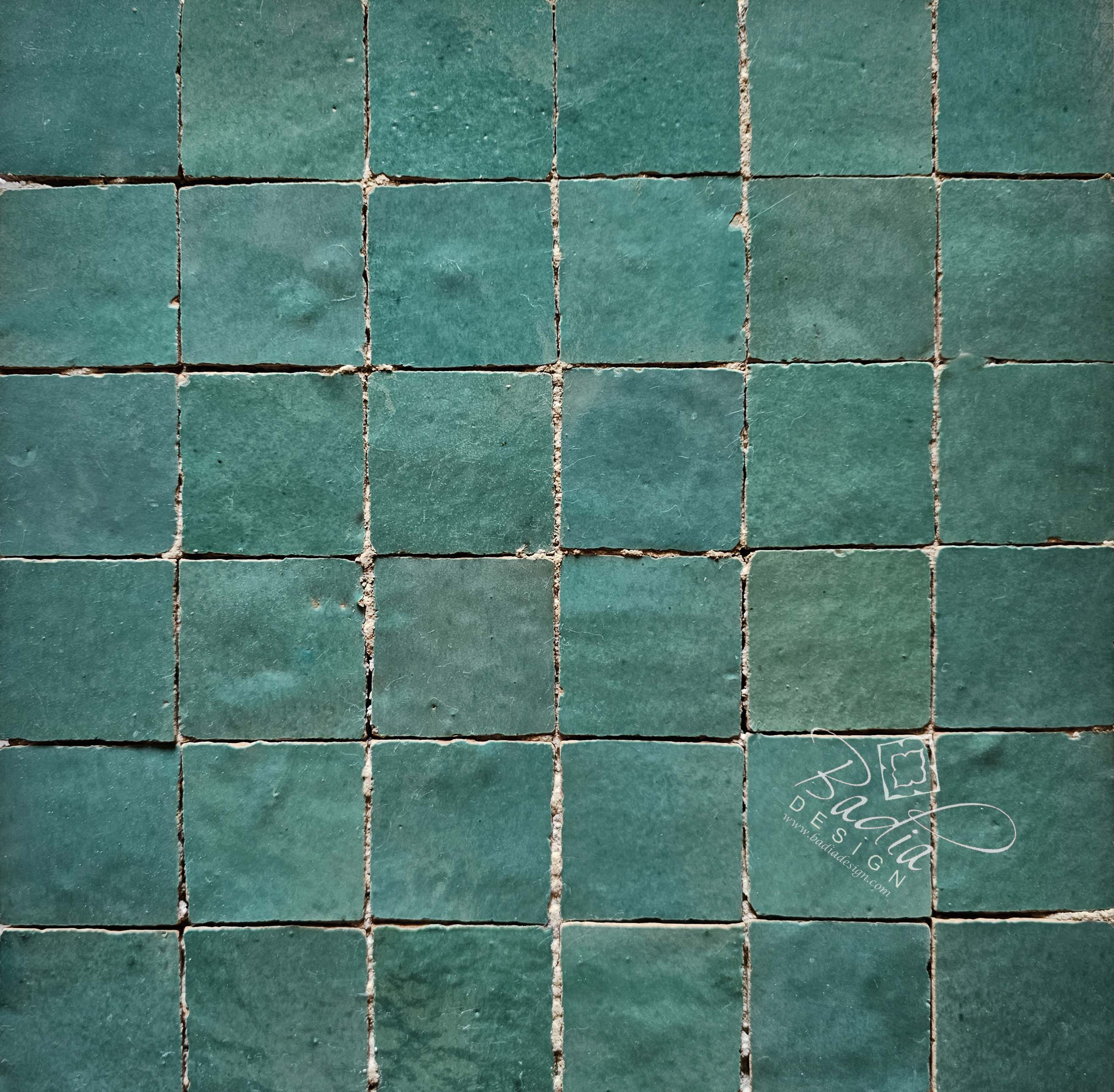 Green Glazed Zellige Mosaic Tile - TM121