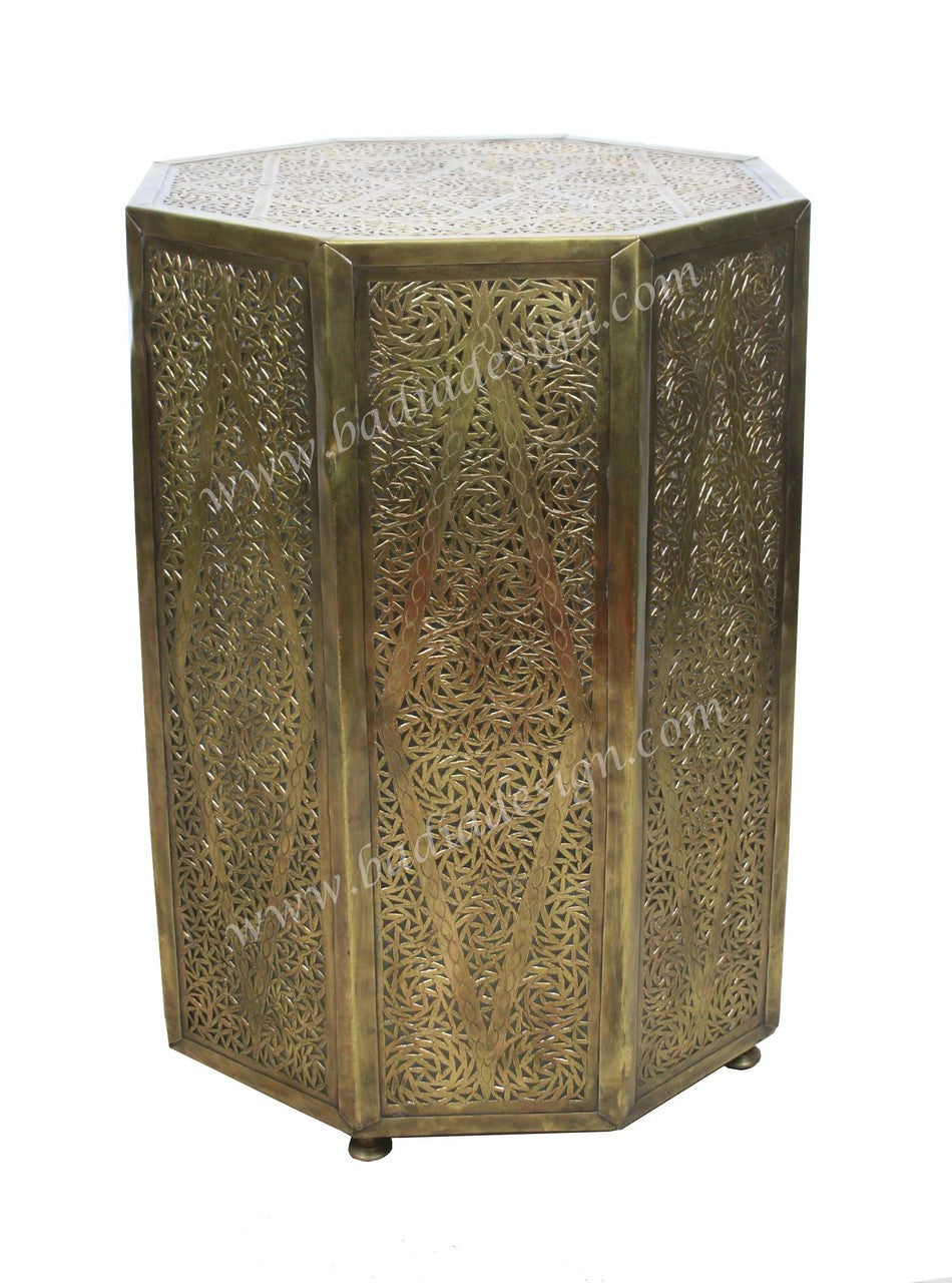 Hand Carved Solid Brass Table