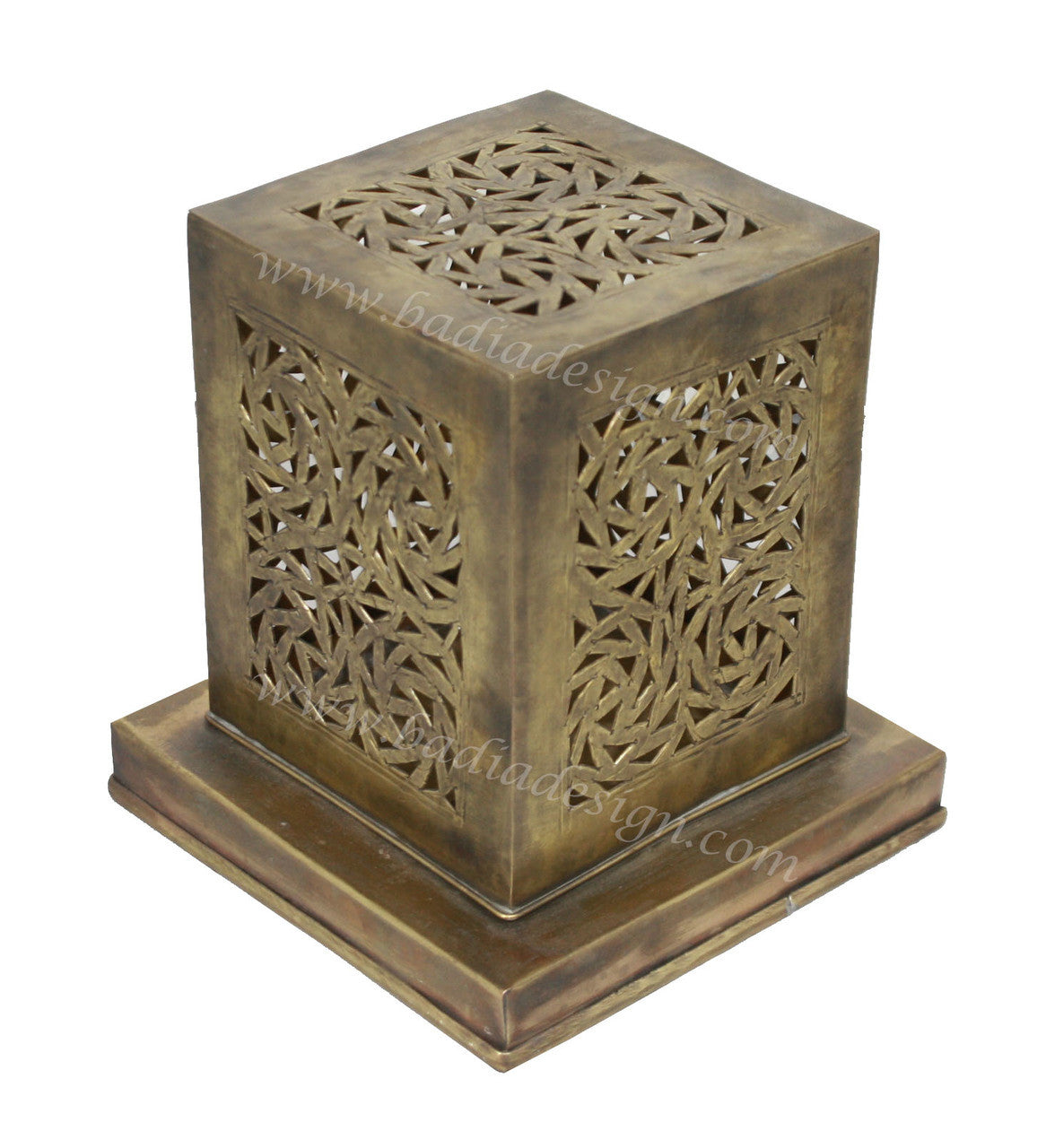 Hand Punched Brass Tabletop Lamp