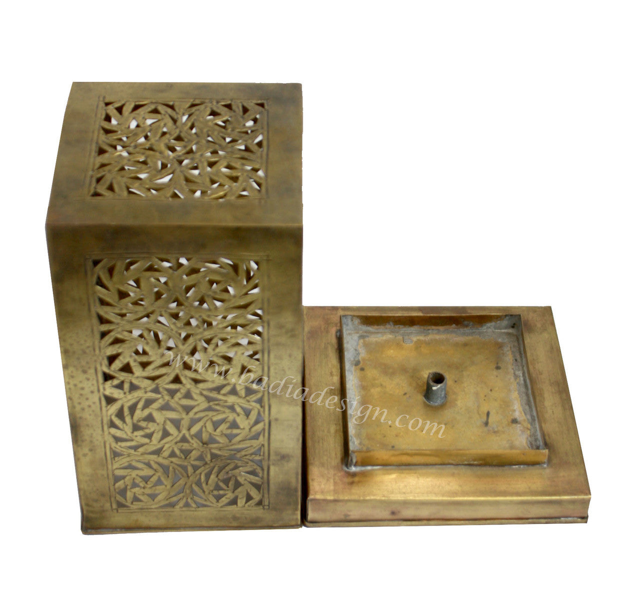 Hand Punched Brass Tabletop Lamp