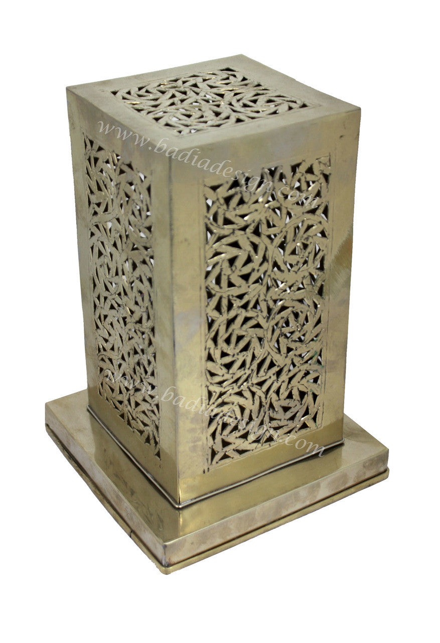 Hand Punched Brass Tabletop Lamp