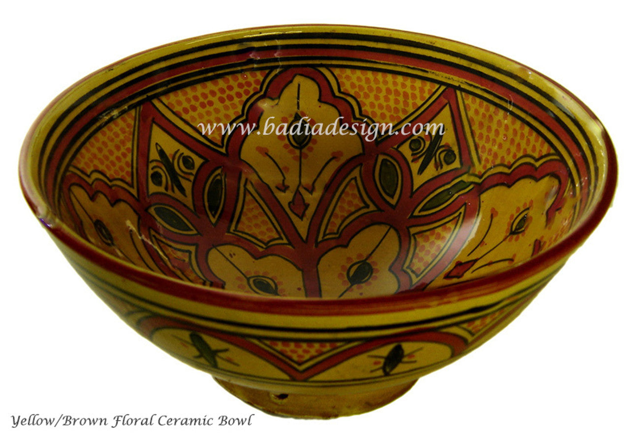 Moroccan Hand Painted Ceramic Bowl