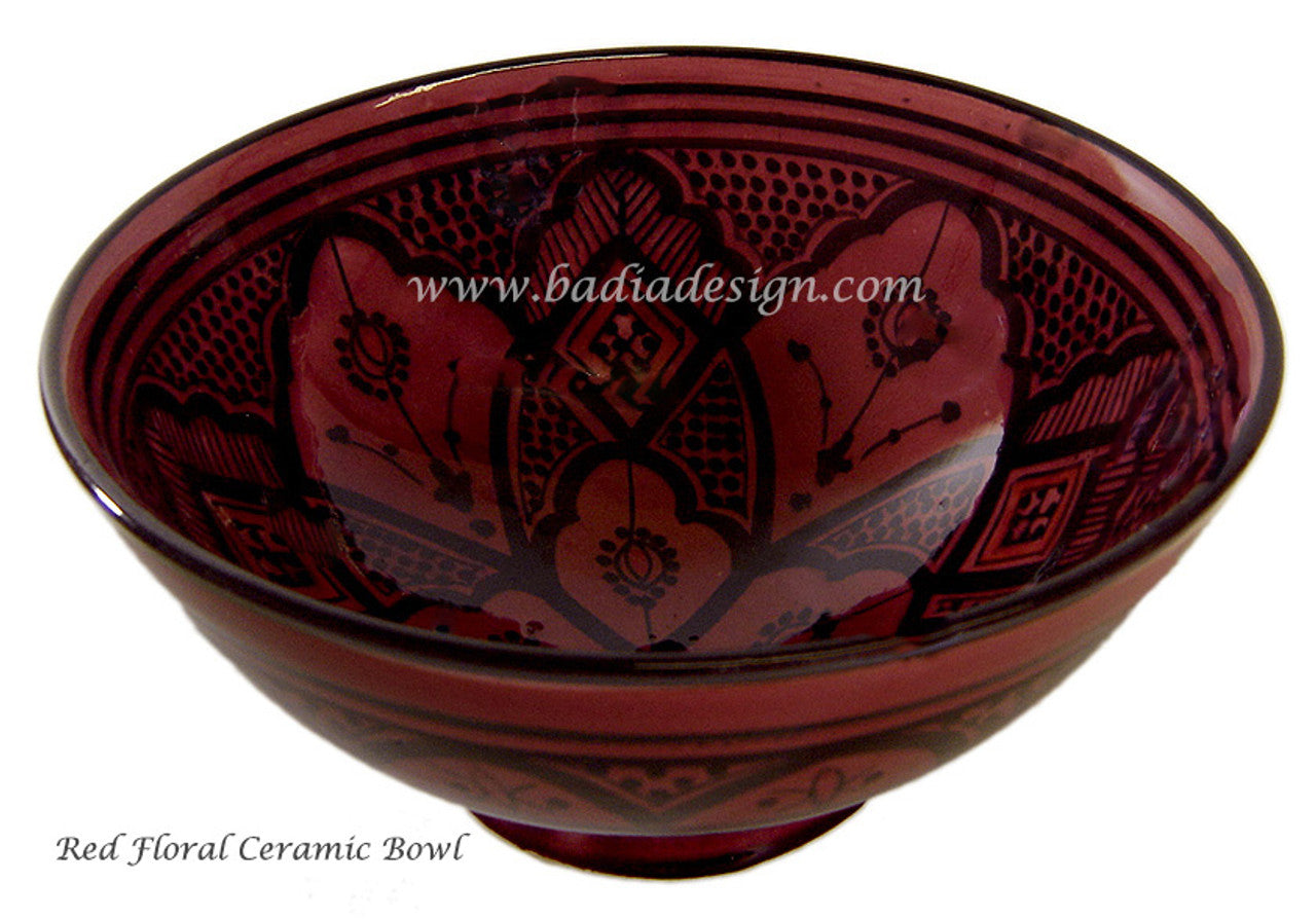 Moroccan Hand Painted Ceramic Bowl