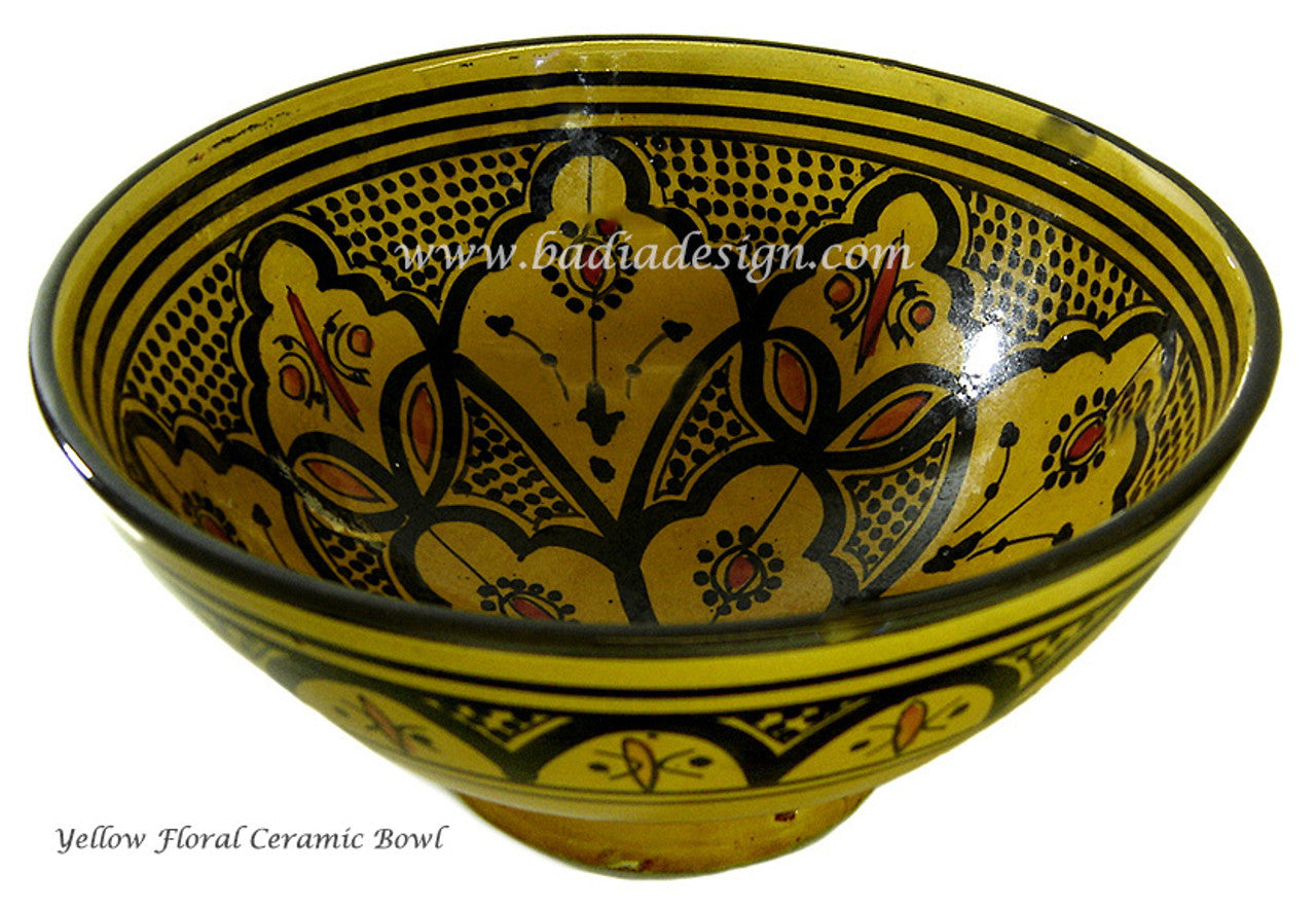 Moroccan Hand Painted Ceramic Bowl