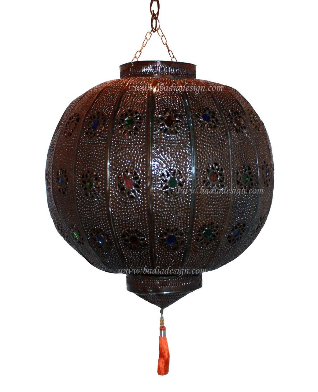 Moroccan Dark Tin Lantern