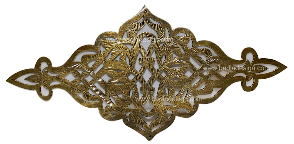 Moroccan Hand Punched Decorative Brass Plate