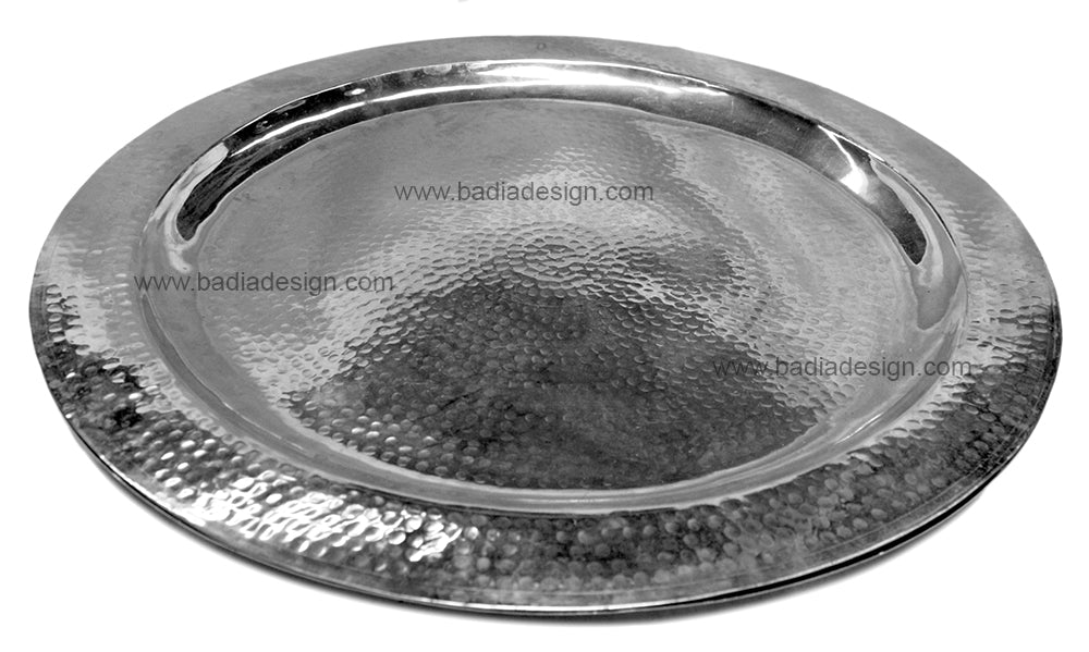 Silver Moroccan Serving Tray