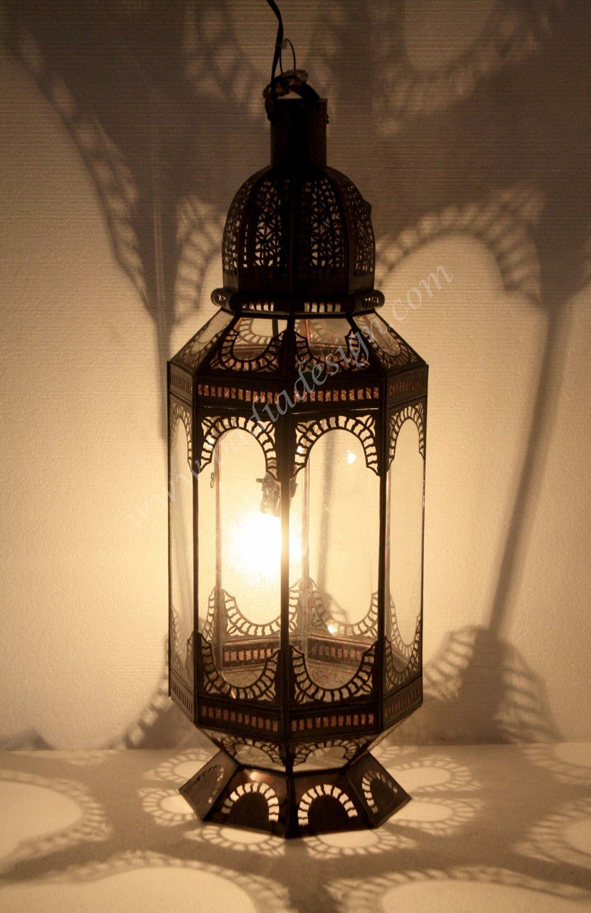 Large Floor Lamp with Clear Glass