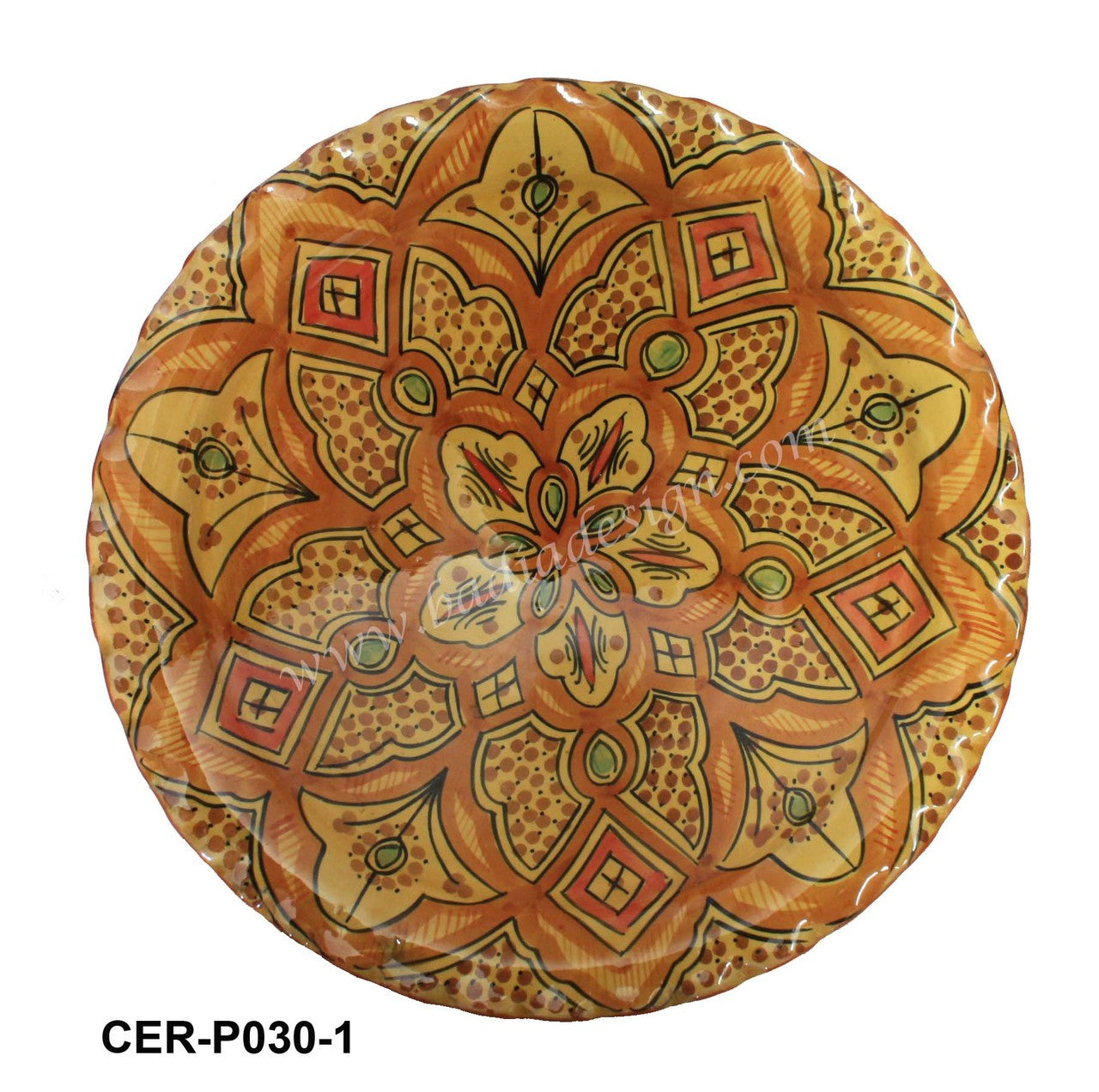 Moroccan Hand Painted Ceramic Plate
