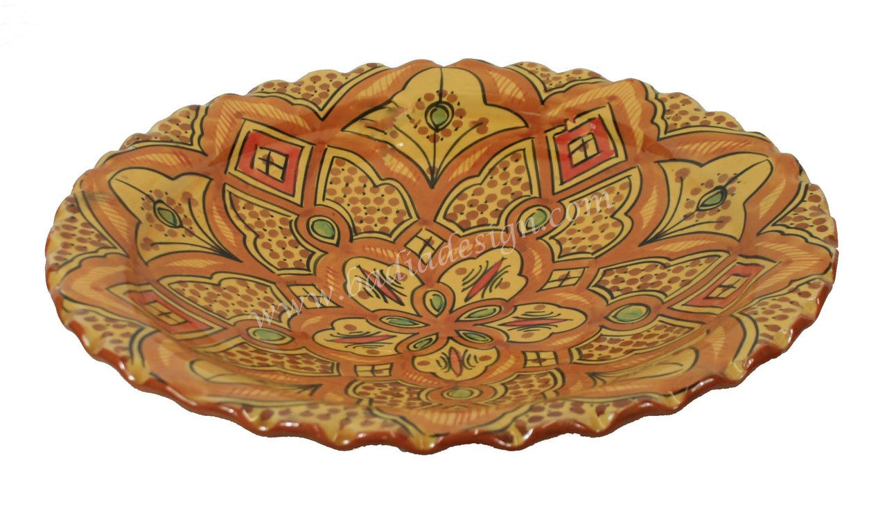 Moroccan Hand Painted Ceramic Plate