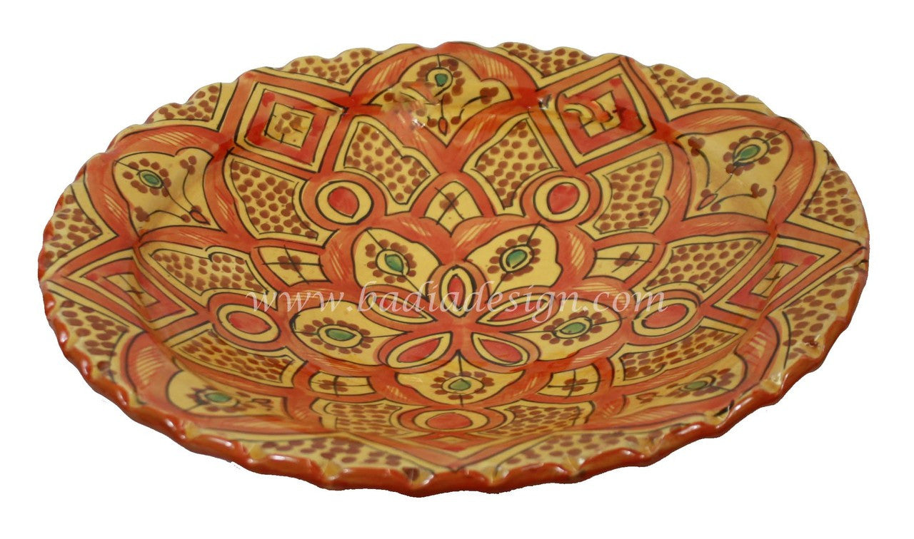 Moroccan Hand Painted Ceramic Plate