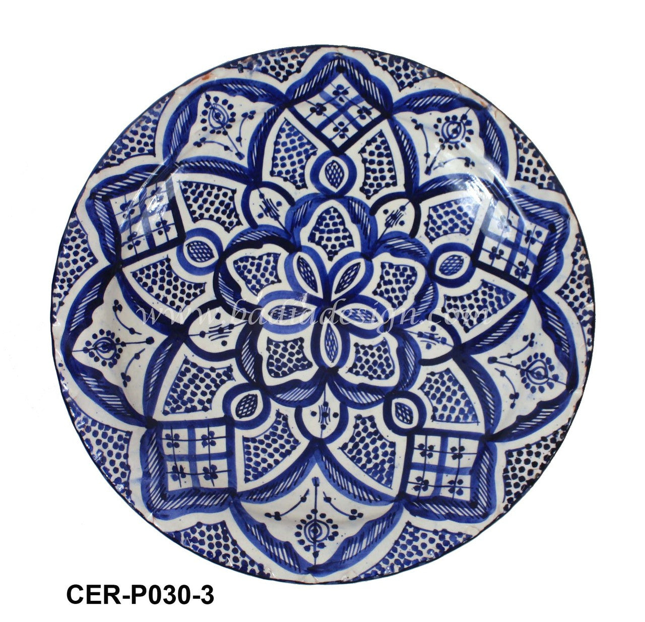 Moroccan Hand Painted Ceramic Plate