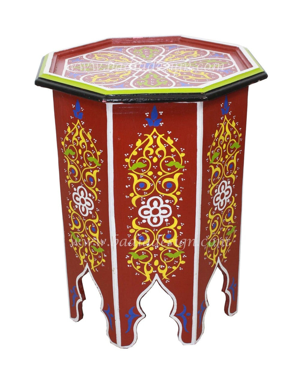 Multi Color Hand Painted Side Table