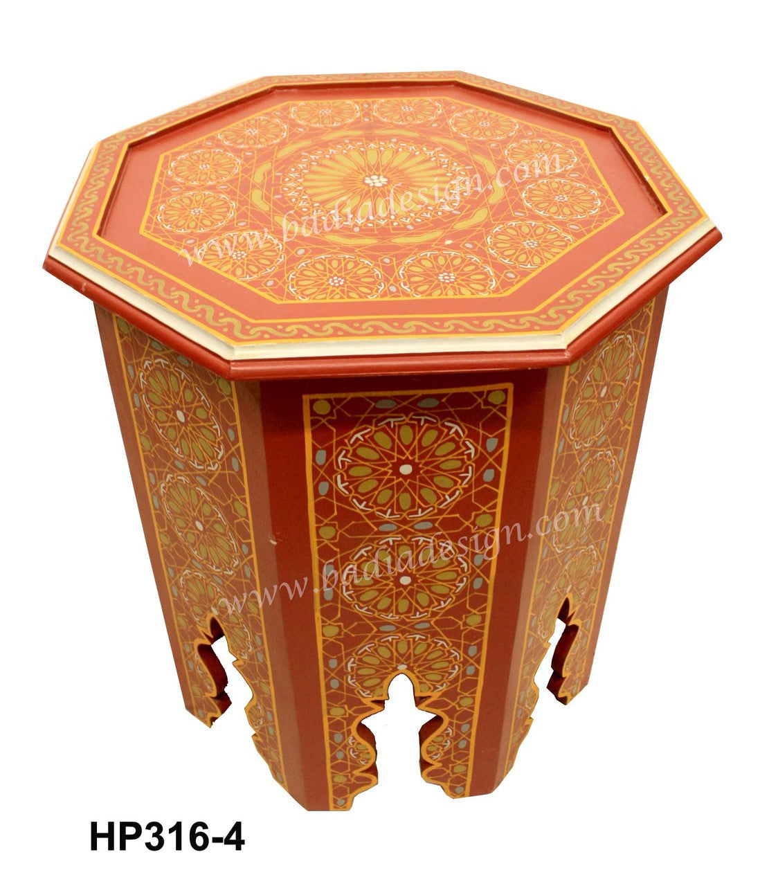 Vivid Color Hand Painted Side Table
