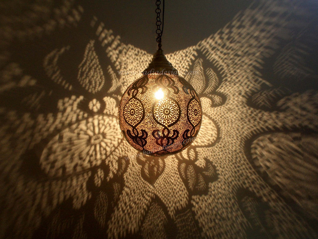 Hanging Brass Ball Lantern