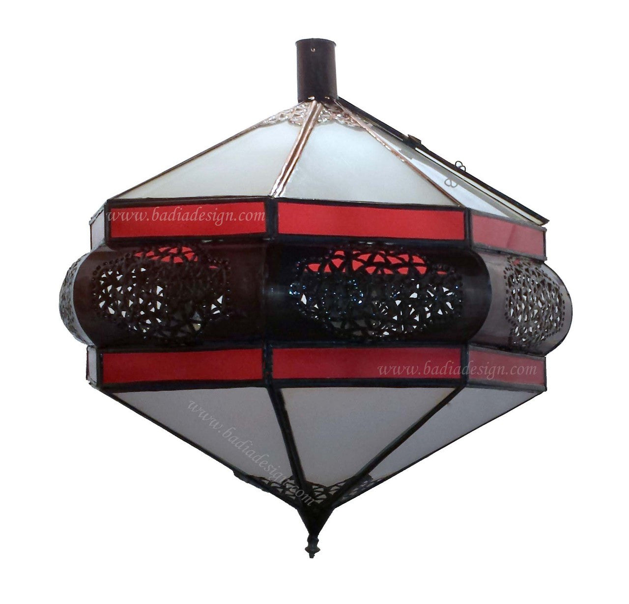 Hanging Lantern with Multi Color Glass