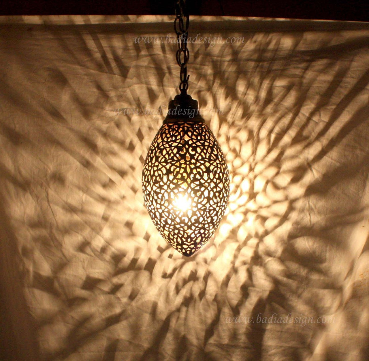 Moroccan Hanging Brass Lantern