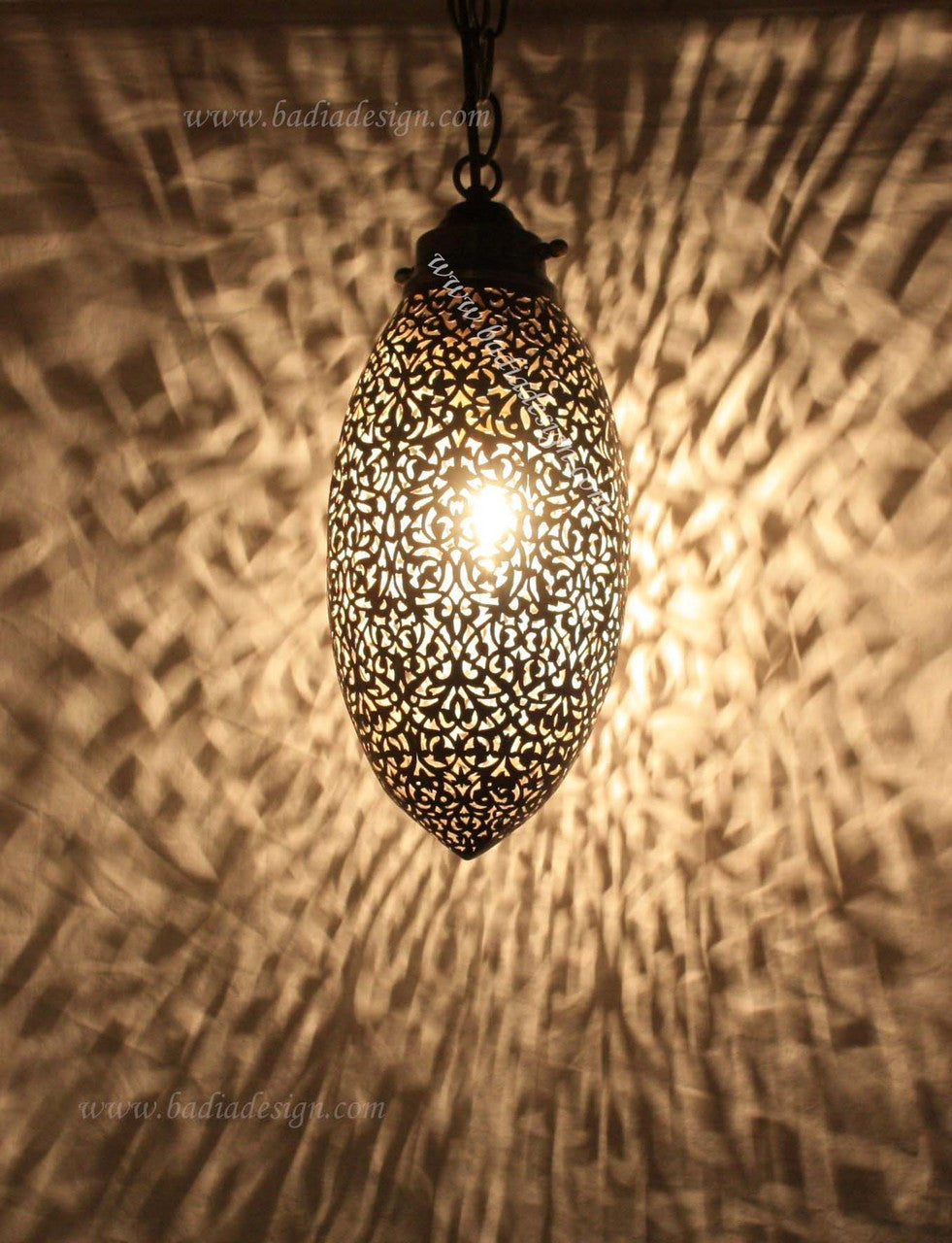 Moroccan Hanging Brass Lantern