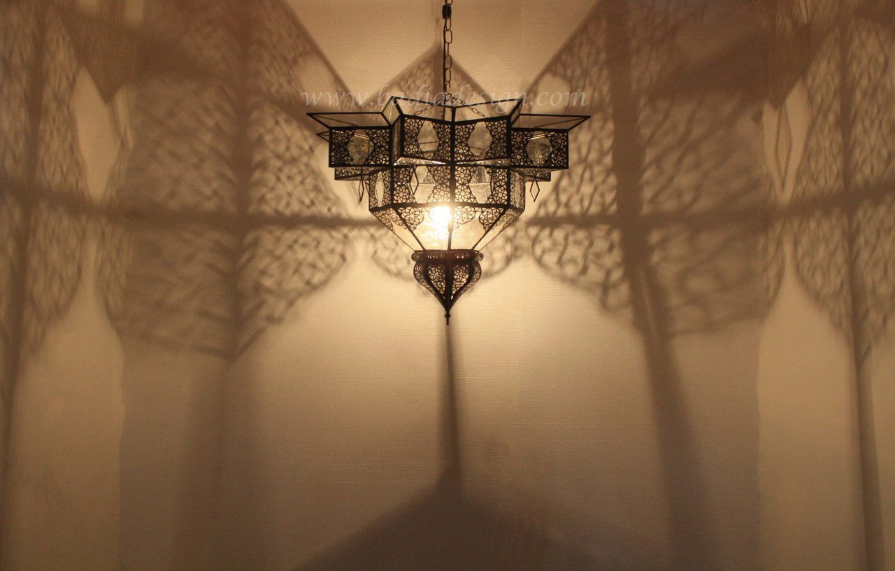 Hanging Star Shaped Glass Lantern