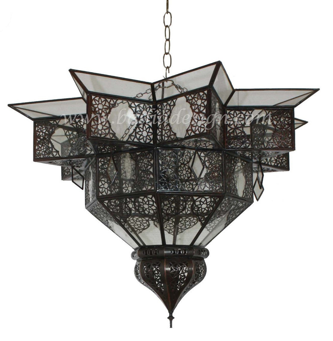 Hanging Star Shaped Glass Lantern