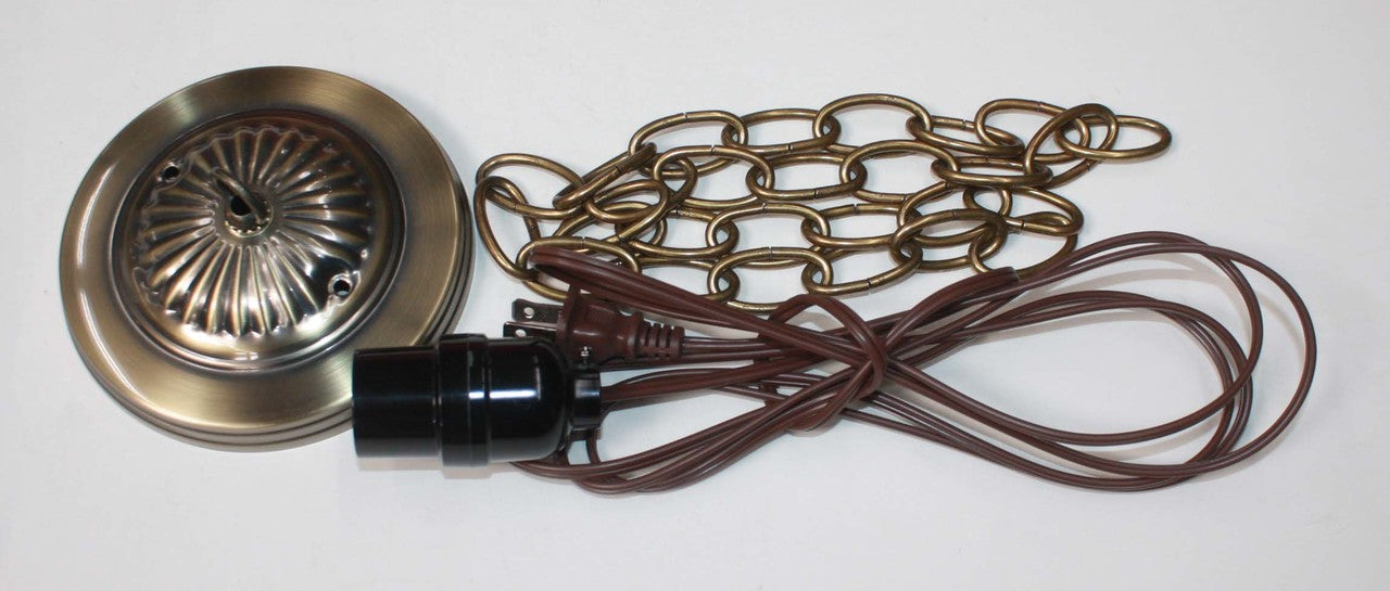 Lamp Lighting Kit with Canopy + Chain