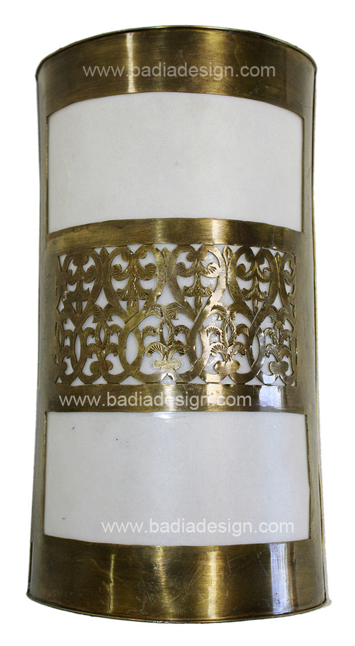 Cylinder Shaped Brass Wall Sconce