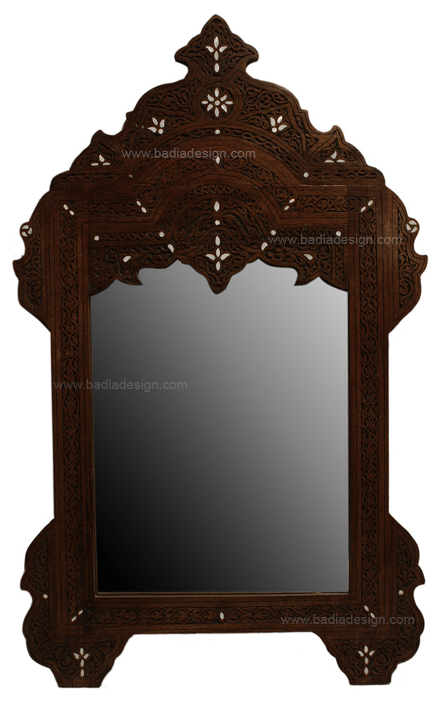 Carved Mother of Pearl Inlay Mirror