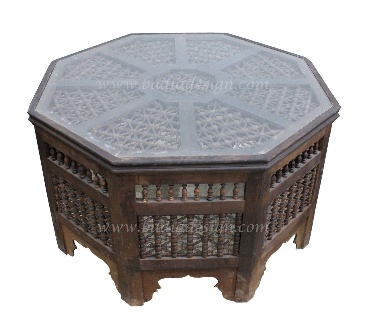 Large Moucharabieh Cedar Wood Table