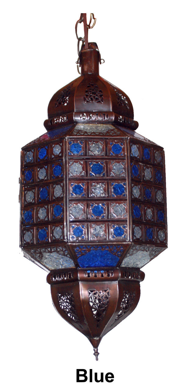 Multi Color Hanging Glass Lantern