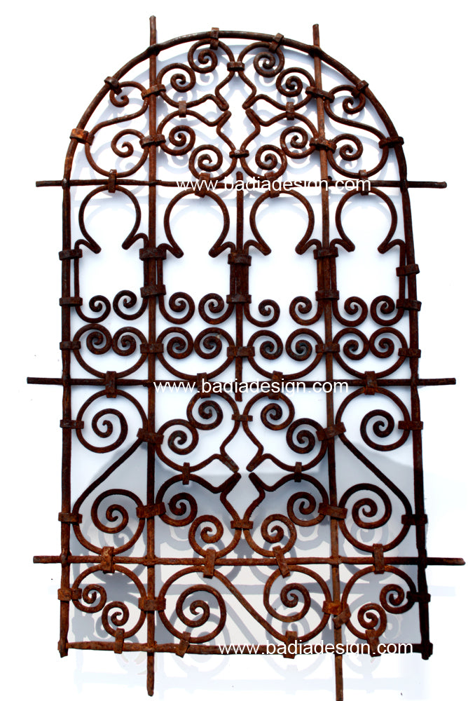 Wrought Iron Arch Top Panel