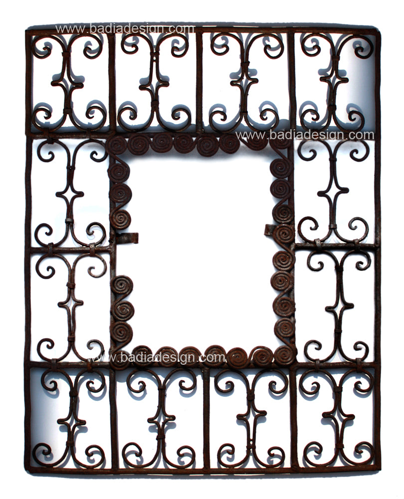 Moroccan Wrought Iron Window Frame
