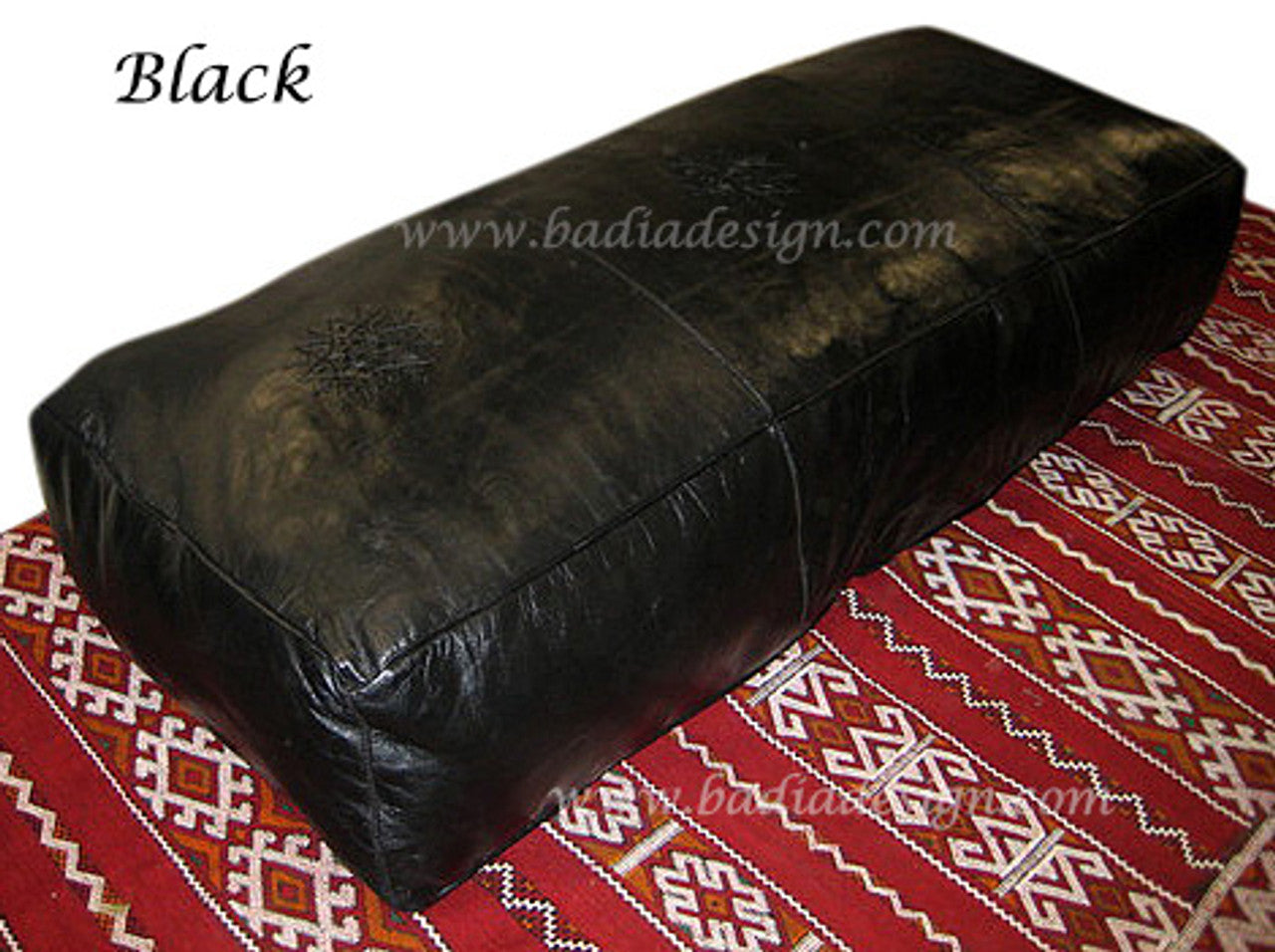 Moroccan Rectangular Premium Leather Ottoman