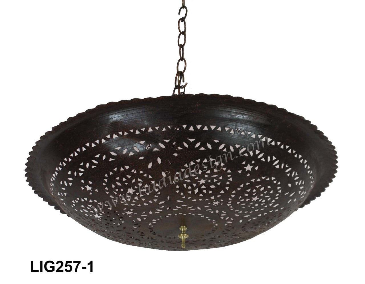 Round Moroccan Rustic Iron Lantern