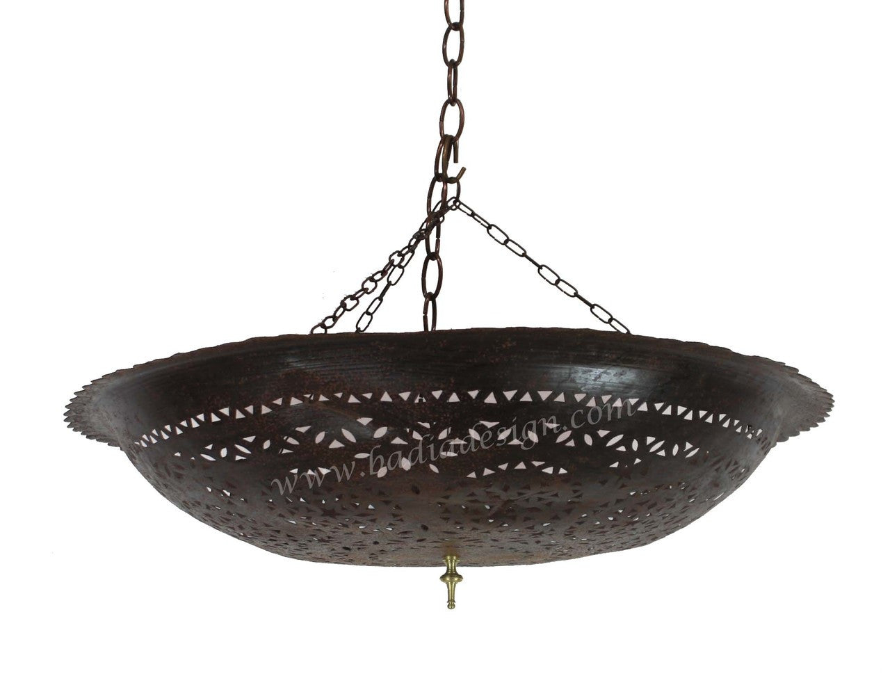 Round Moroccan Rustic Iron Lantern