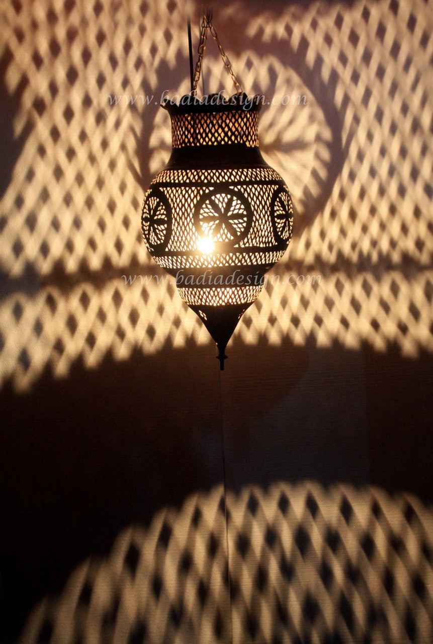 Aged Arabesque Brass Lamp