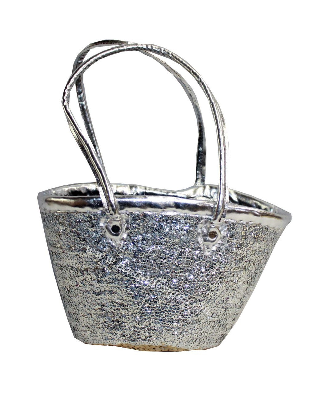 Gold and Silver Raffia Handbag