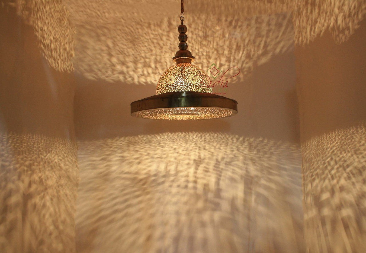 Moroccan Style Brass Chandelier