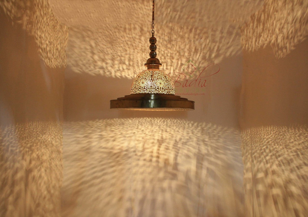 Moroccan Style Brass Chandelier