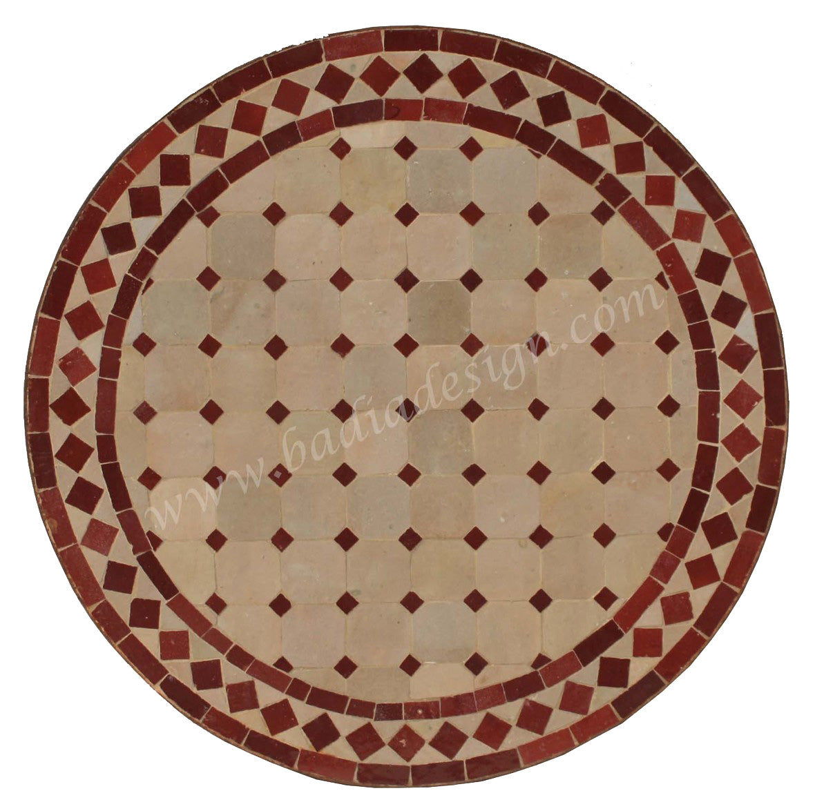 24" Moroccan Round Tile Table Top