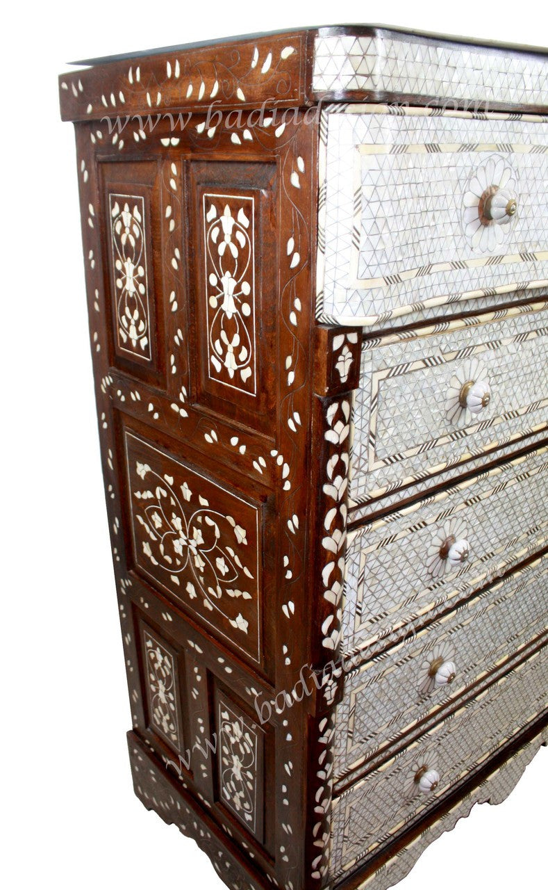Tall Mother of Pearl Dresser